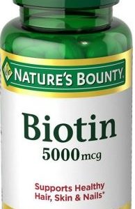 Biotina Nature’s Bounty 5000mcg com Desconto na Vitaminas Brasil